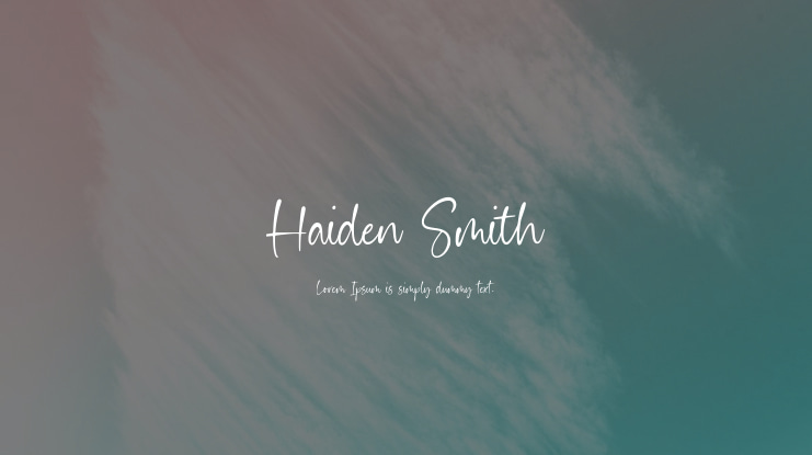 Haiden Smith Font