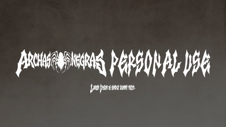 Archaz Negras PERSONAL USE Font