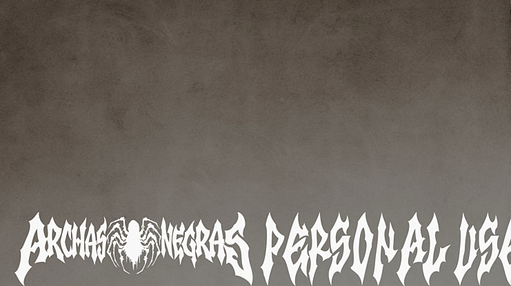 Archaz Negras PERSONAL USE Font