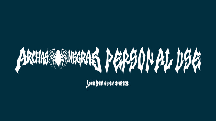 Archaz Negras PERSONAL USE Font