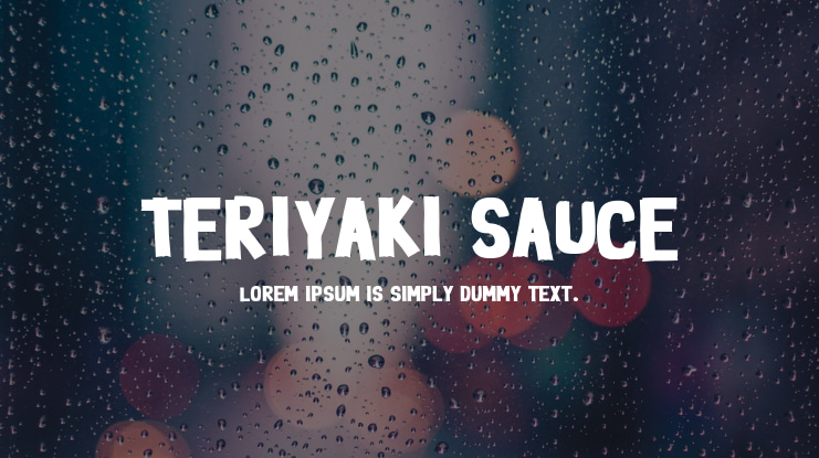 TERIYAKI SAUCE Font