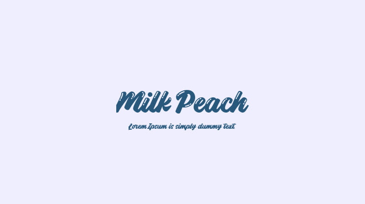 Milk Peach Font Family