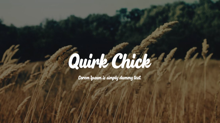Quirk Chick Font