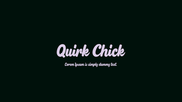 Quirk Chick Font