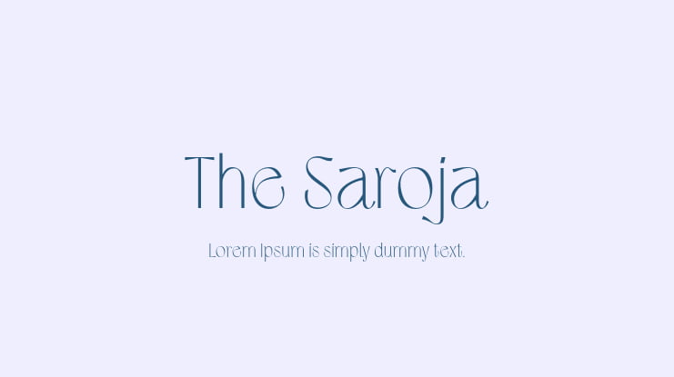 The Saroja Font