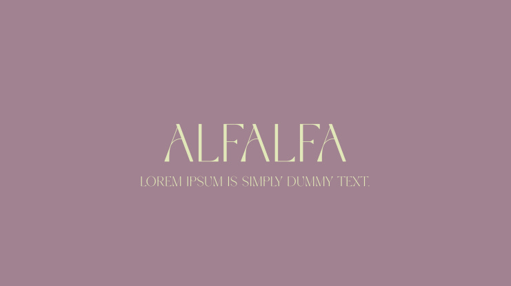 Alfalfa Font