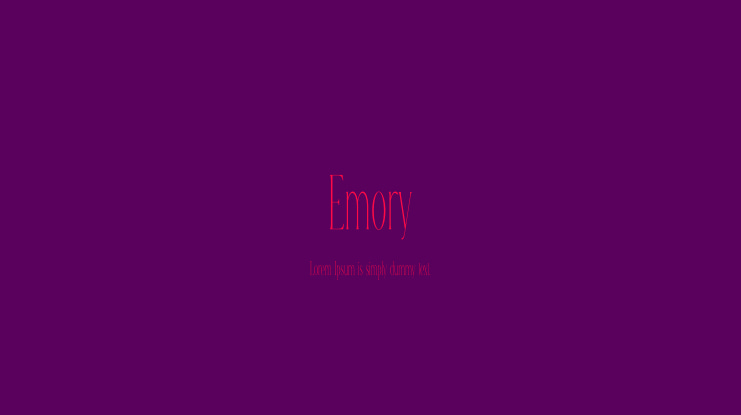 Emory Font