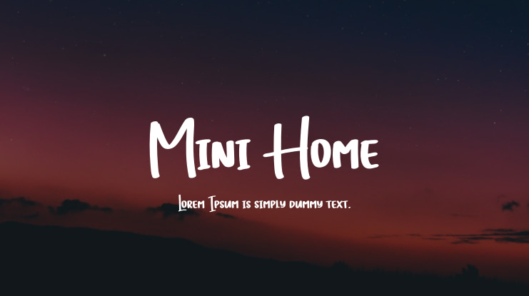 Mini Home Font