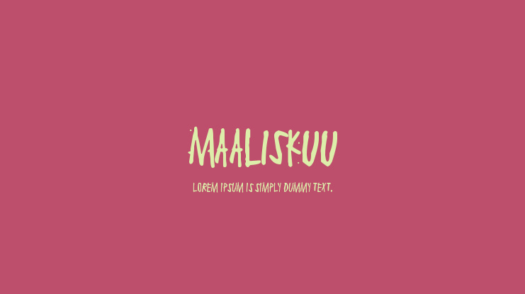 Maaliskuu Font