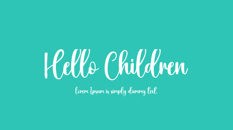 Hello Children Font