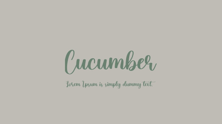 Cucumber Font