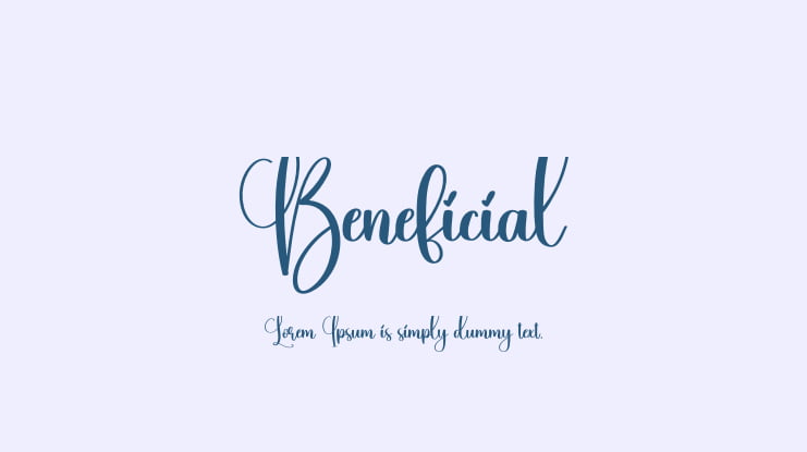 Beneficial Font