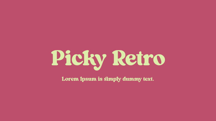 Picky Retro Font