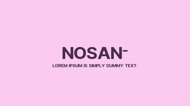 Nosan_ Font