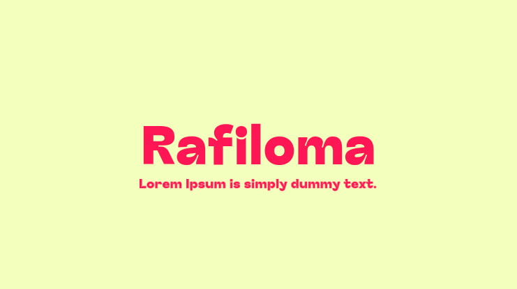 Rafiloma Font