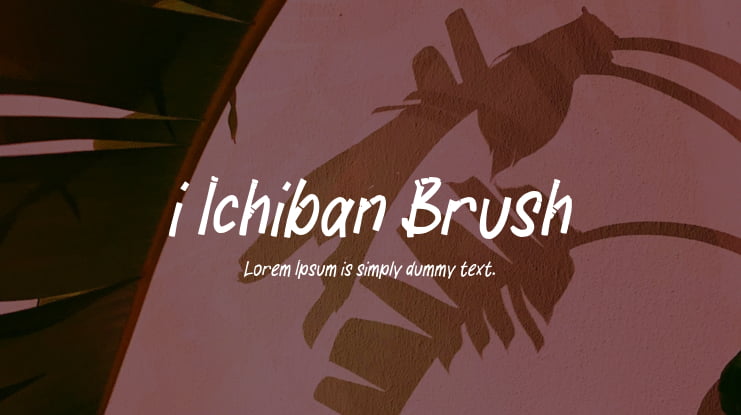 i Ichiban Brush Font