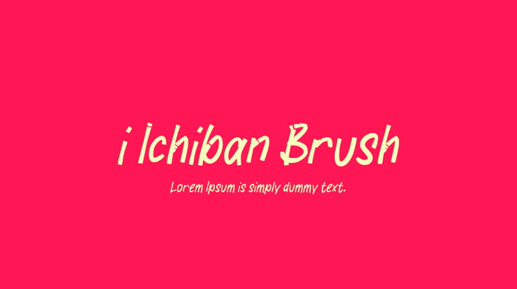 i Ichiban Brush Font