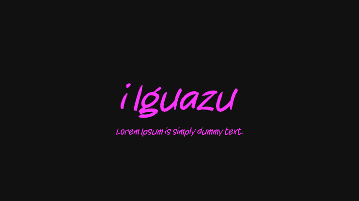 i Iguazu Font