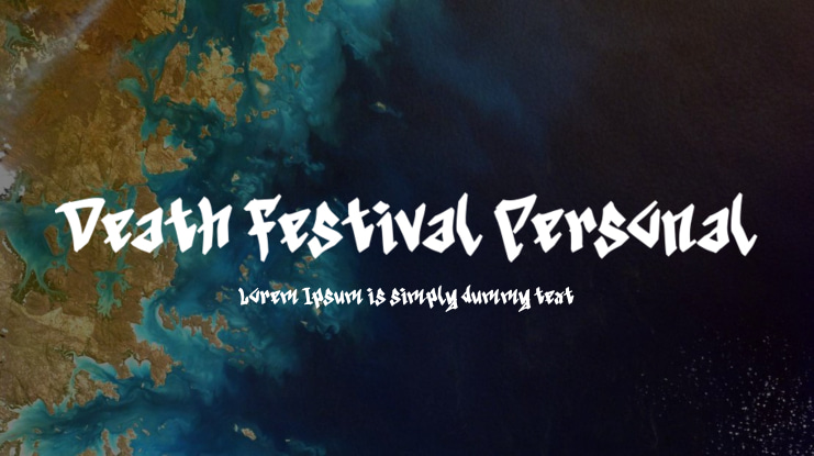 Death Festival Personal Font