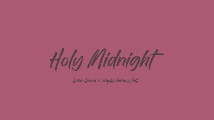 Holy Midnight Font