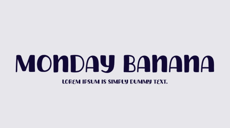 Monday Banana Font