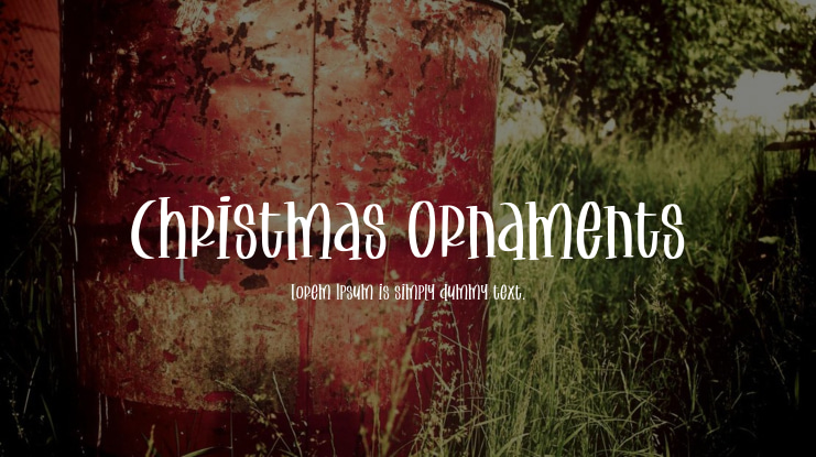 Christmas Ornaments Font