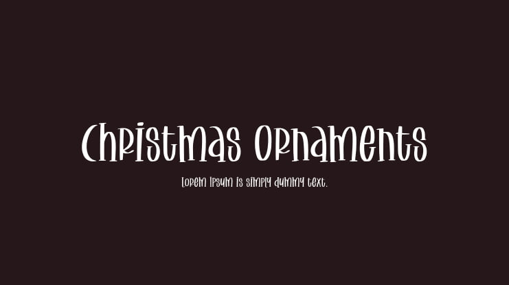 Christmas Ornaments Font