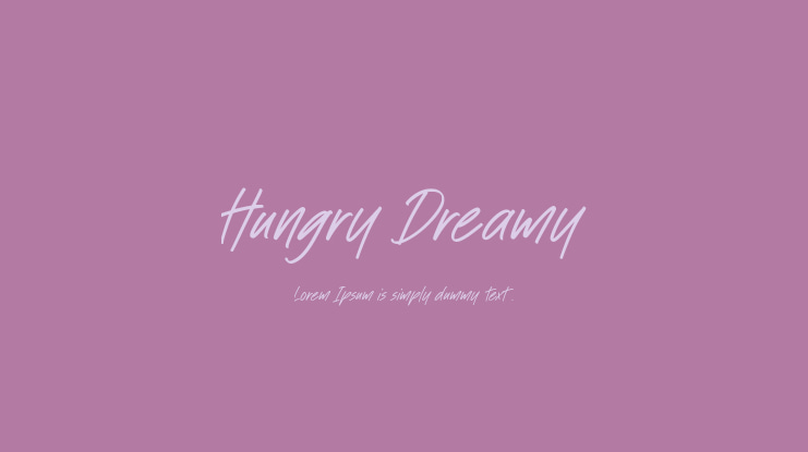 Hungry Dreamy Font