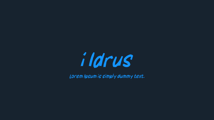 i Idrus Font