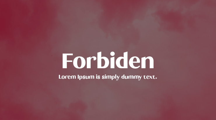 Forbiden Font