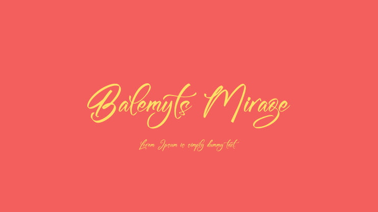 Balemyts Mirage Font