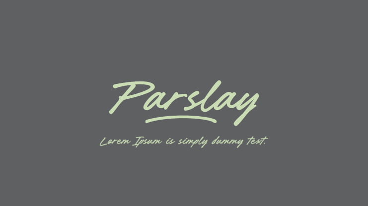 Parslay Font