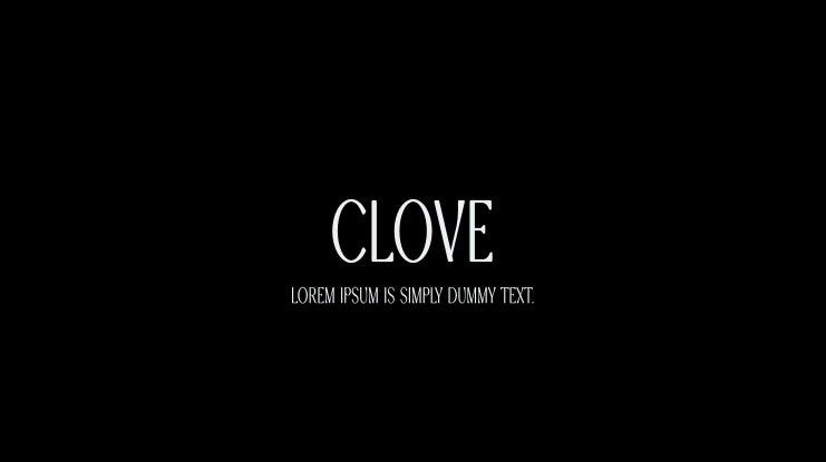 Clove Font