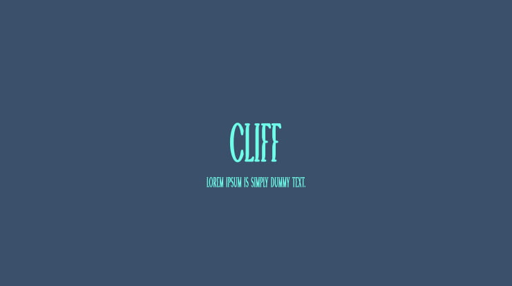 Cliff Font