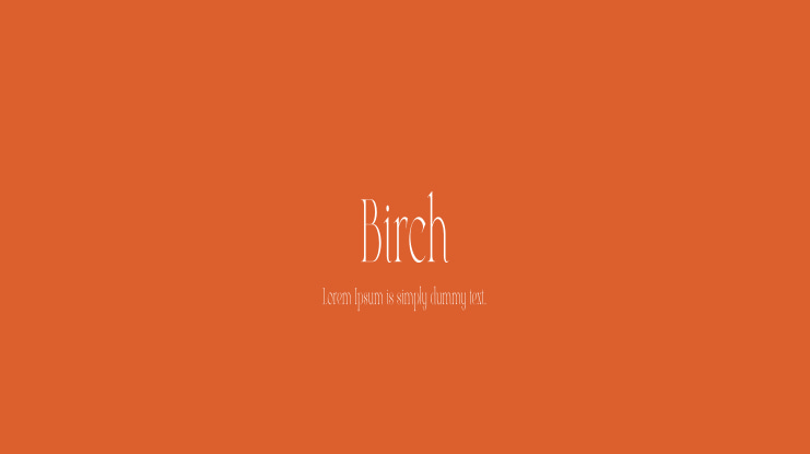 Birch Font