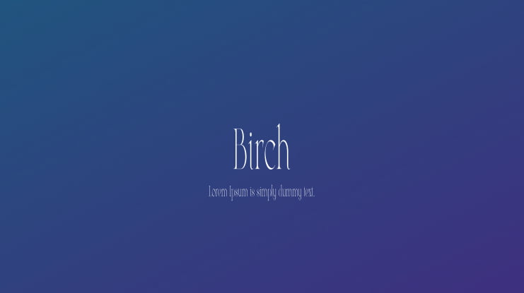 Birch Font
