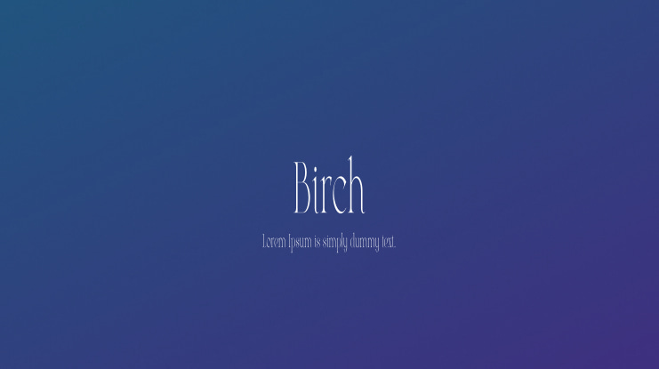 Birch Font