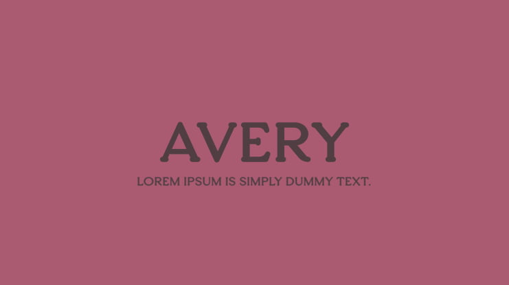 Avery Font