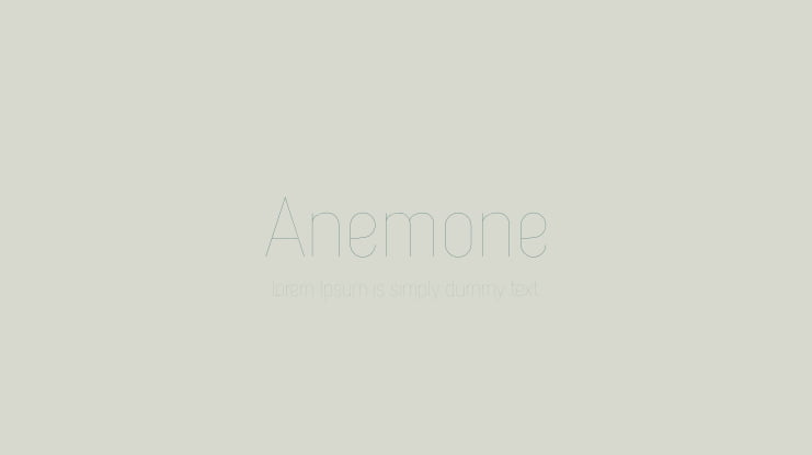 Anemone Font