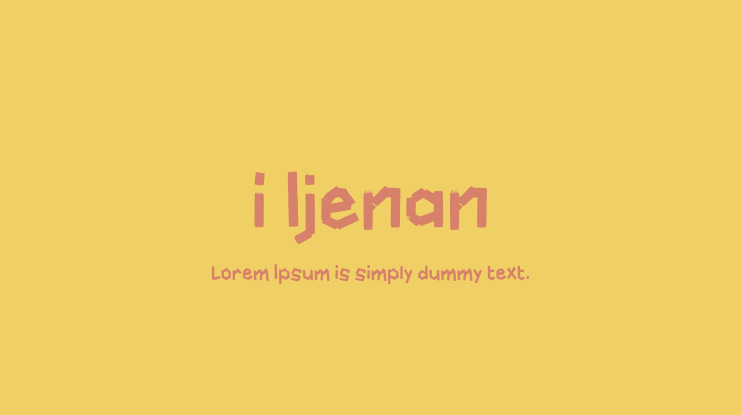 i Ijenan Font