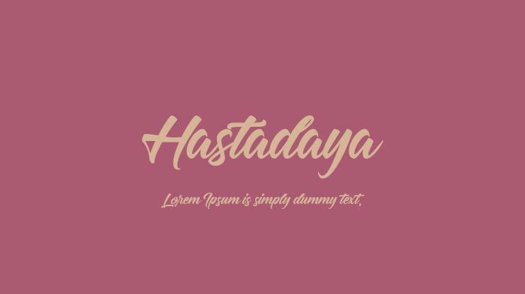 Hastadaya Font