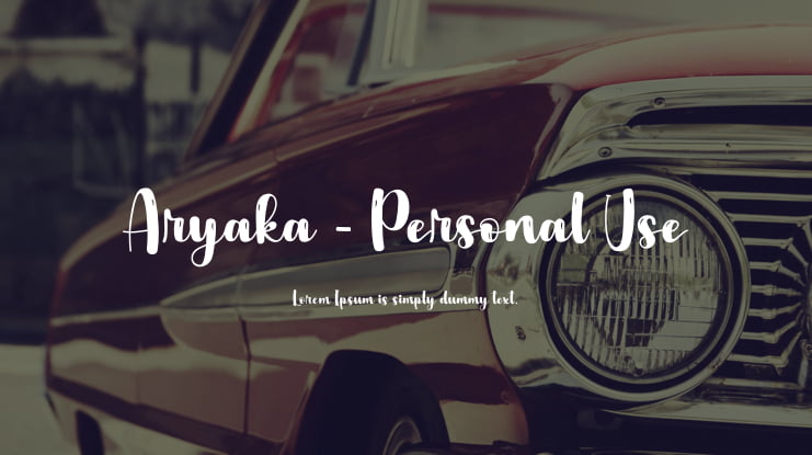 Aryaka - Personal Use Font