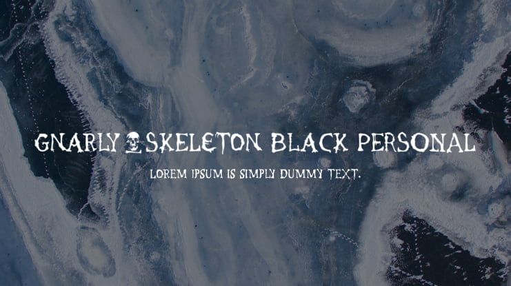 Gnarly Skeleton Black PERSONAL Font Family