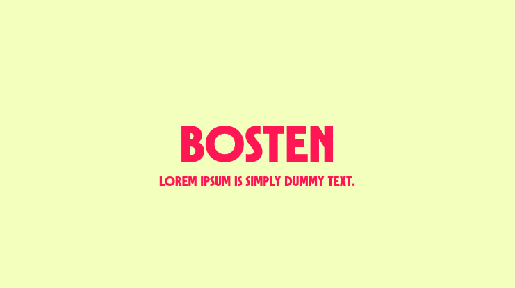 Bosten Font