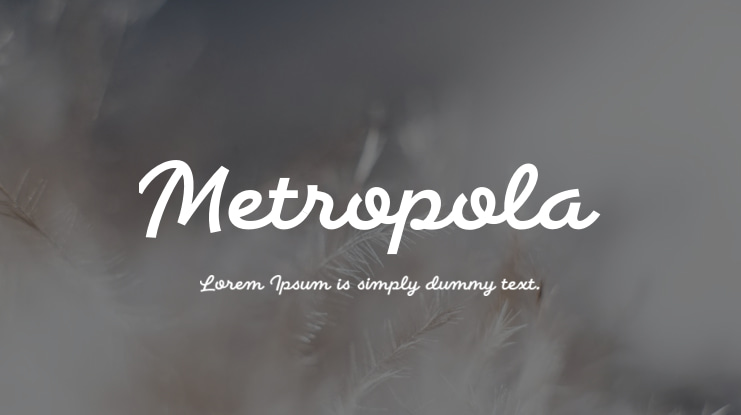 Metropola Font