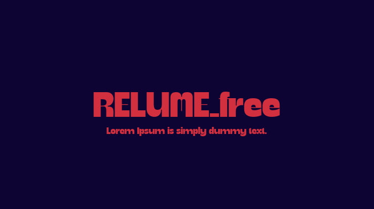 RELUME_free Font