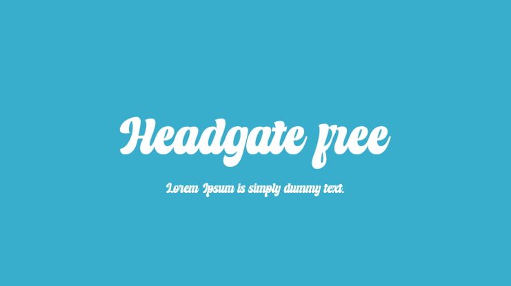Headgate free Font