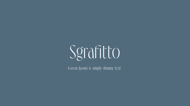 Sgrafitto Font