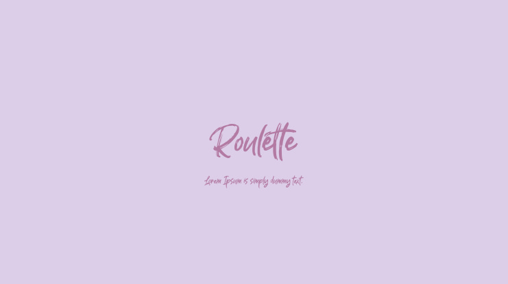 Roulette Font
