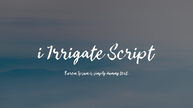 i Irrigate Script Font